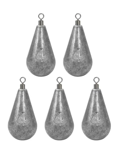 BLUEWING Casting Swivel Bell Sinkers Fishing Weights 1/2oz-8oz Drop Shot Dipsey Lead Saltwater - size: Size06: 4oz, 5 Pack