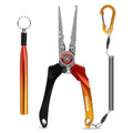 TRUSCEND Easy Use Lockable Fishing Pliers with Tungsten Carbide Cutter, Innovative Ergonomic Handy Handle, Saltwater Corrosion Resistant Teflon Coated Fishing Tool, Light Multi-Function Fishing Gear - color: B1-gold