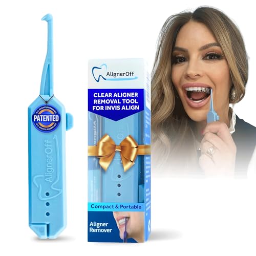 Retractable Aligner Removal Tool – Hygienic Clear Aligner Remover for Invisalign -Style Aligners, Retainers and Nightguards - Portable Reusable Removal Tool, Dental Hygienist Developed - color: Blue