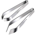 Fish Bone Tweezers, Professional Stainless Steel Flat and Slant Pliers Set for Kitchen Salmon Trout, 1 SET | Professional Stainless Steel, Flat and Slant Pliers Set, For Kitchen Salmon Trout