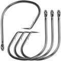 Fishing Circle Hooks Saltwater, 120pcs Catfish Hooks Offset Circle Octopus Fishing Hooks High Carbon Steel Black Nickel 2X Strong Barbed Fishhooks for Bass Trout Catfish Freshwater Size 6#-10/0 - size: 5/0-120pcs