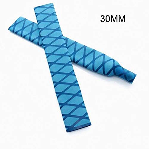 GREATFISHING Diameter: 25mm 30mm 35mm X-Tube Heat Shrink Sleeve Wrap Fishing Bulding Handle Cork Rod Grip with Non Slip Waterproof and Insulation 40 Inch Lengths Durable Repair - color: Blue, size: Diameter:30mm; Length:1m