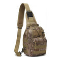 Viriber Tactical Backpack, Waterproof Military Cross-body Molle Sling Shoulder Backpack Chest Bag for Outdoor Every Day Carry Khaki CP - color: Khaki Cp
