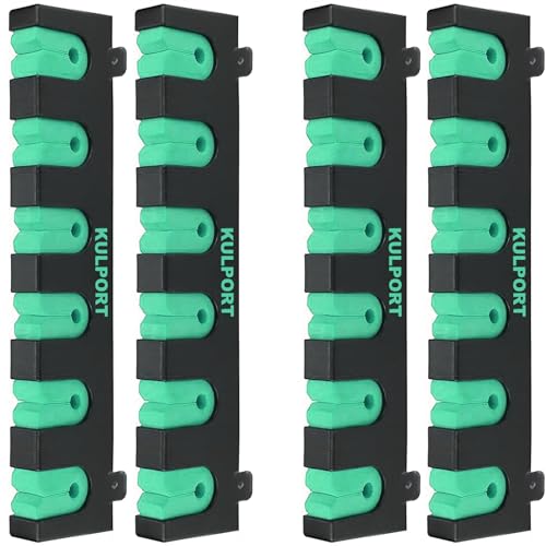 Fishing Rod Rack Holders Wall-Mounted Fishing Pole Holder & Rack, Fishing Pole Holders for Garage & Boat 6-Rod Storage Racks(Horizontal Green, 2 Pair) - color: Horizontal Green, 2 Pair