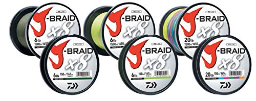 Daiwa J-Braid 300M 8-Strand Woven Round Braid Line - color: DARK GREEN, size: 30 lb