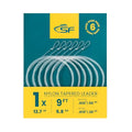SF Pre-Tied Loop Fly Fishing Tapered Leader Nylon Clear Trout Freshwater Saltwater Bonefish Permit Bass Salmon Steelhead 7.5FT 9FT 10FT 12FT 15FT 0X 1X 2X 3X 4X 5X 6X 7X - size: 9FT-1X, style: Freshwater Knotted 6-pack