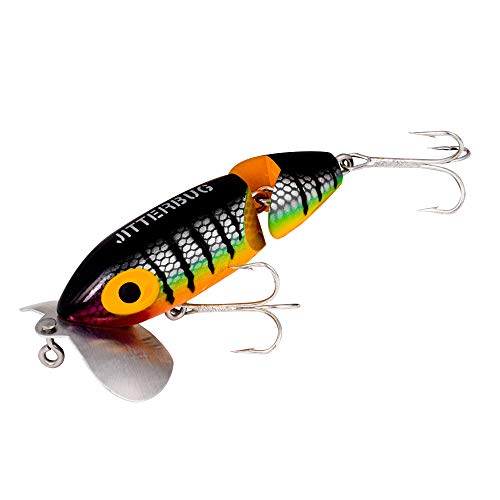 Arbogast Jointed Clicker Jitterbug Topwater Bass Fishing Lure - Excellent for Night Fishing, Perch, Freshwater Fishing Gear and Accessories, 3 1/2", 5/8 oz