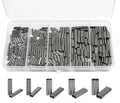 AGOOL Mini Copper Double Barrel Crimp Sleeves Kit - 300pcs/box High Strength Brass Copper Crimping Loop Sleeve Fishing Line Tube Connector Kit, Size 0.8-2.6mm - style: 300pcs(0.8-1.8mm)