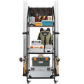 Fishing Pole Holders for Garage,3 Tiers Fishing Rod Rack,Holds up to 12 Rods,Fishing Organizer with Pegboard&Hooks&Lockable Wheels,Fishing Pole Storage for Reel Combos/Tackle/Fishing
