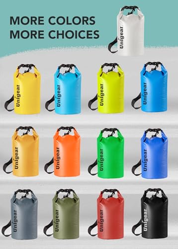 Unigear Dry Bag Waterproof, 2L/5L/10L/20L/30L/40L Floating and Lightweight Bags for Kayaking, Boating, Fishing, Swimming and Camping with Waterproof Phone Case - color: Black, size: us 40l / eu 50l