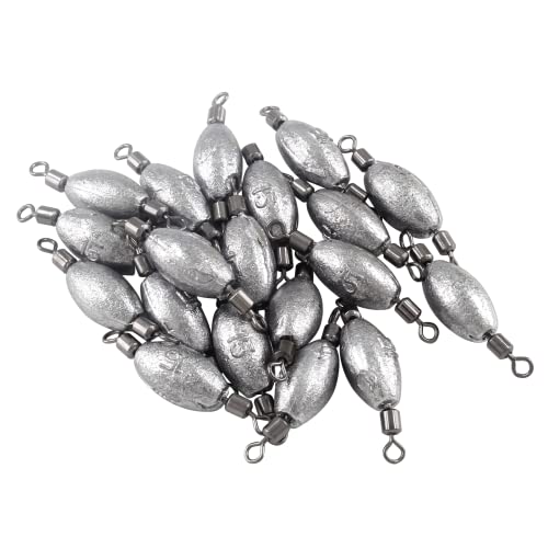 Hitefu Fish Weight Sinkers, Inline Weights Lead Fishing Weights Trolling Sinkers, Egg Sinkers for Bottom Fishing (3/8, 1/2, 3/4oz) - size: 1/2oz