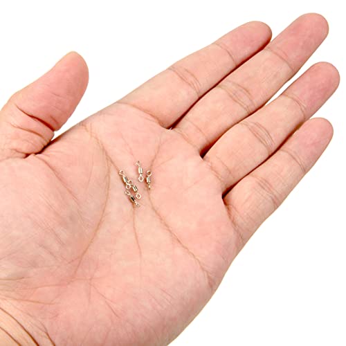 PATIKIL Fishing Barrel Swivels, 40 Pack 335LBS Copper Rolling Hook Line Connector Terminal Tackle for Saltwater Freshwater Fishing, Silver - style: 17 lb