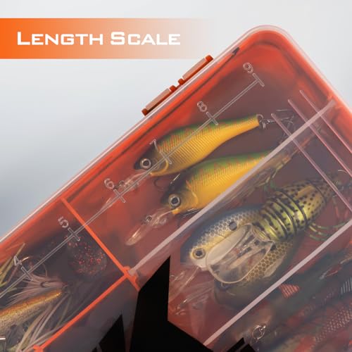 KastKing Tackle Boxes, Plastic Box, Plastic Storage Organizer Box with Removable Dividers - Fishing Tackle Storage - Box Organizer - 2 Packs /4 Packs Tackle Trays - Parts Box - color: Orange Camouflage, size: 3600(4Pack)