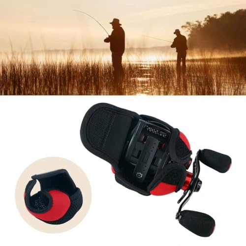 HERCHR Fishing Reel Bag Waterproof Breathable Baitcasting Fish Wheel Protector Fishing Tackle - color: Red
