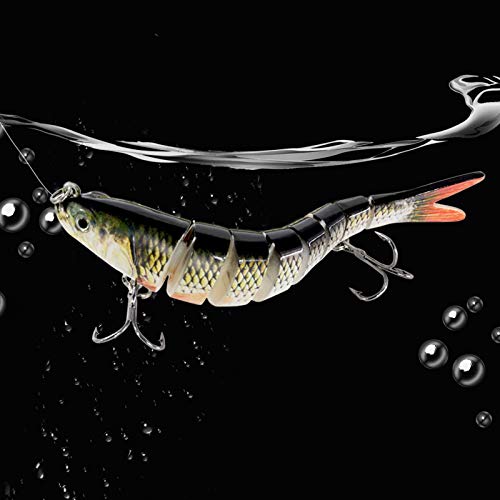 Fishing Lures for Bass Trout Topwater Multi Jointed Swimbaits Slow Sinking Bionic Swimming Lures Bass Freshwater Saltwater Bass Lifelike Fishing Lures Kit - color: Combo D