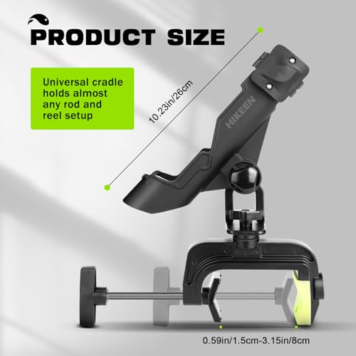 Fishing Rod Holders for Boat, Upgraded Fishing Pole Holders with Enlarge Clamp for Most Rod, Adjustable Fishing Rod Rack Fit Round/Square Tubes - style: 1pack