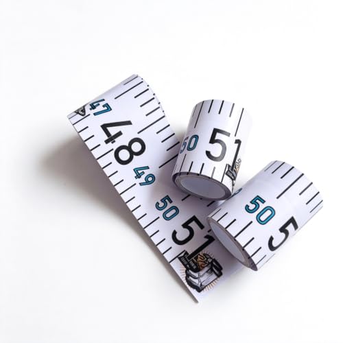 Fishing Ruler for Boat 51" Self-Adhesive Fish Measuring Decals 3 Pack Waterproof Self Adhesive Measuring Ruler Tape (White) - color: White