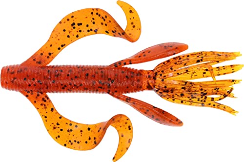 Yamamoto Custom Baits 4" Kreature Soft Creature Bait, 7-Pack, Bass Fishing Soft Plastic Lure, Multiple Colors - color: FIRE CRAW