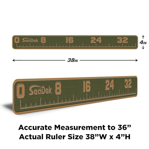 USATuff SeaDek EVA Foam Fish Measuring Ruler for Boat, Fishing, Kayak | Adhesive Backing Peel & Stick - 36" OliveGreen-Mocha - color: OliveGreen-Mocha, style: 36 inch