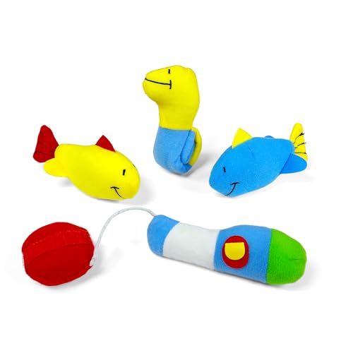 Baby GUND Play Soft Collection, My First Tackle Box 5-Piece Plush Playset with Rattle, Squeaker and Crinkle Plush Toys, Sensory Toy for Babies and Newborns, 8” - style: Tackle Box