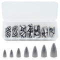 Bullet Fishing Sinkers Weights Slip Sinkers Kit- 29/83Pcs Fishing Worm Weights Assorted Set for Bass Fishing Saltwater - style: 83pcs Kit