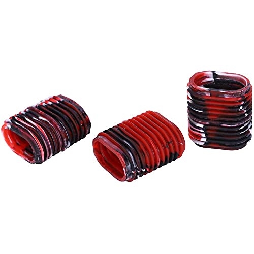 HERCHR Fishing Reel Grip, 5 pcs Non-Slip Rubber Universal Casting Spinning Fishing Rod Sleeve Baitcaster Knob Covers Fishing Reel Handle Grip - color: Red