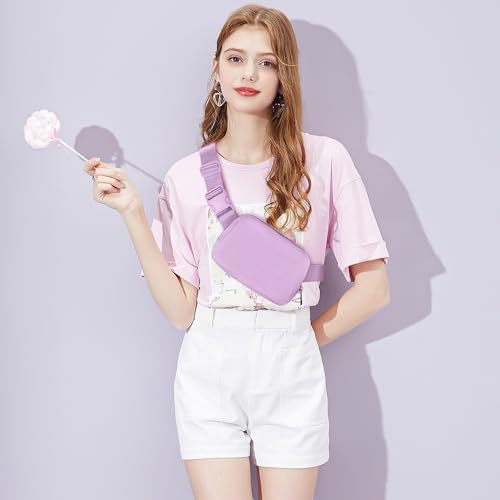 Gitus Belt Bag for Women Fanny Pack Crossbody Bags Fashion Waist Packs with Adjustable Strap Gifts for Women Men (Lavender) - color: Lavender, style: Mini Belt Bag