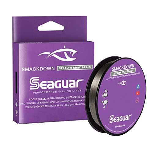Seaguar Smackdown Low Visibility Braided Fishing Line, Stealth Gray, Multiple Sizes - size: 10lbs/300yds