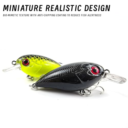 Fishing Lures Large Hard Bait Minnow VIB Lure with Treble Hook Life-Like Swimbait Fishing Bait Popper Crankbait Vibe Sinking Lure for Bass Trout Walleye Redfish - color: 10pcs 6.3cm/ 8g