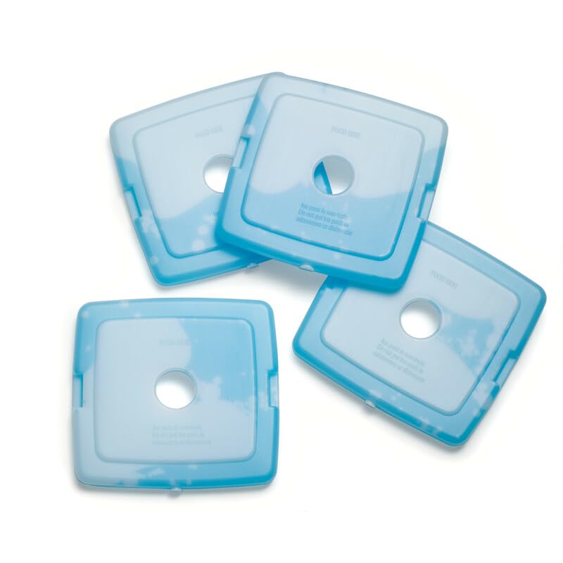 Cool Coolers by Fit + Fresh, Reusable & Long-Lasting Slim Ice Packs, Cold Packs for Lunch Boxes, Ice Packs for Lunch Bags, Blue 12 Pack - color: Blue (12 Pack)