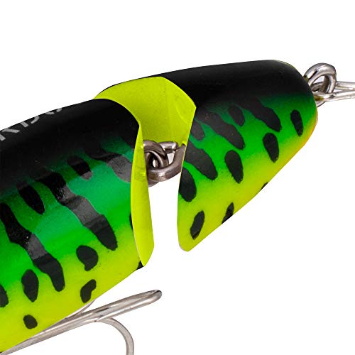 Arbogast Jitterbug Topwater Bass Fishing Lure - Excellent for Night Fishing - color: Fire Tiger, size: 3 1/2", 5/8 oz