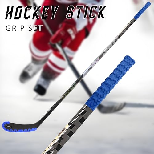 UICE Hockey Sticks Grip,Replacement for Ice Hockey Sticks Tape, Fits Adult and Kids,Easy Install, Durable, Ideal Team Swag, Clean Non-tack,Fish Scale Pattern - color: blue