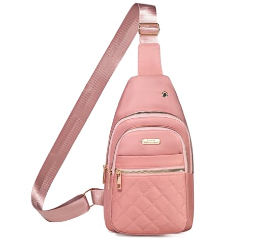Banelu Small Sling Bag Crossbody Sling Backpack for Women, Small Crossbody Purses Cross Body Bag - Pink - color: R Pink