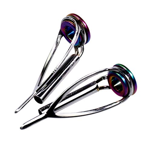 QualyQualy Fishing Rod Tip Repair Kit 40pcs/75pcs Fishing Rod Guides Stainless Steel Ceramic Ring Rod Tip Guide Replacement Baitcasting Fishing Rod Repair Kit - color: C - Rod Tip 40Pcs