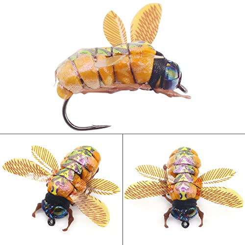 YZD Realistic Fly Fishing Dry Wet Nymph Trout Flies Topwater Lures for Freshwater Saltwater High Simulation Hand Tie Lure Kits - color: 21-A-05
