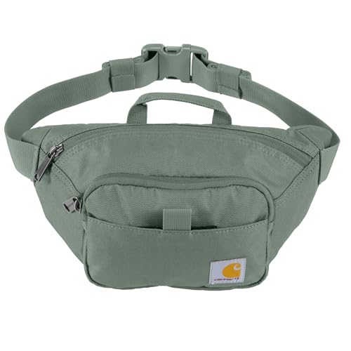 Carhartt Classic Adjustable Sling Bag, Durable, 600-Denier Water Resistant Hip Pack - color: Essential Waist Pack (Green Slate)