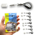 Harmony Fishing Company - [7 Pack] Tail Spinners (Hitchhikers for Soft Plastic/senko Fishing Lures, Willow or Colorado Blade) - style: Colorado Blade (7 Pack, Silver)