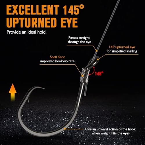 Dovesun Circle Hooks for Catfish 2X Strong 100PCS Catfish Hooks Octopus Circle Hooks Saltwater and Freshwater Black & Red Size 1/0-8/0 - color: Black, size: 2/0*100PCS