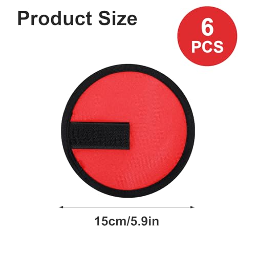 6 Pcs Lure Wraps, 5.9 Inch Fishing Lure Wraps, Bait Gloves Lures Shield for Fishing Rod, Fish Hook Storage Protectors, Pole Sleeve Guard for Protecting Fishermen(Red) - color: Red