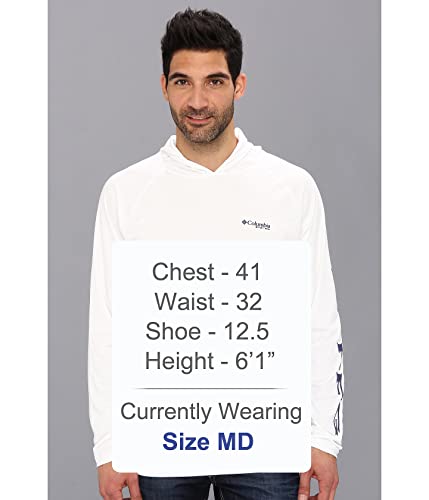 Columbia Men's Terminal Tackle Hoodie - color: White/Nightshade Logo, size: X-Small