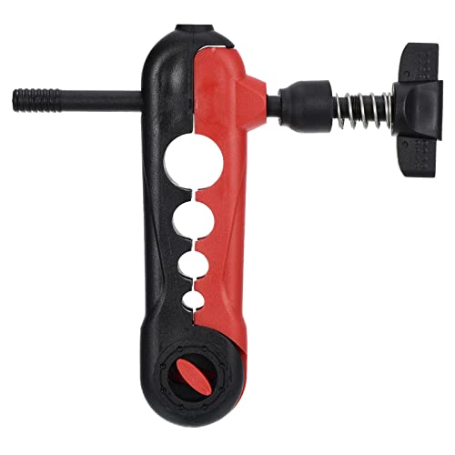Fishing Line Spooler, Fishing Reel Spool Station Tool Adjustable for Various Sizes Rod, Black Red