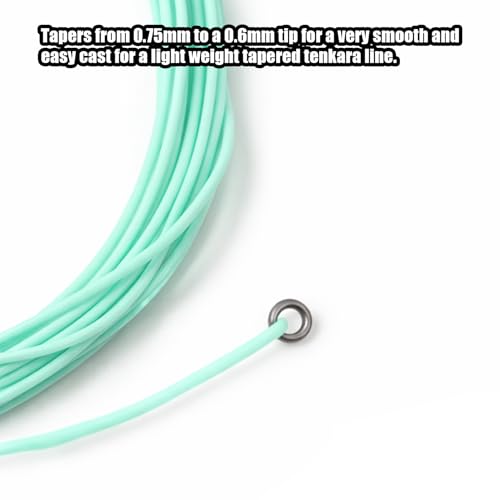 Aventik Tenkara Fly Fishing Line – Tapered Floating Line with PVC Coating, Lightweight & Polyester Braided core, Smooth Casting Tenkara Line for Fly Fishing - color: Sky Blue, size: 10FT,12LB