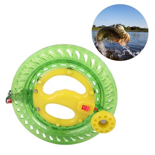 Dilwe Fishing Line Reel, ABS Multifunction Sea Fishing Wheel Hand Wire Wrapping Fly Line Fishing Reel Accessory - color: Green