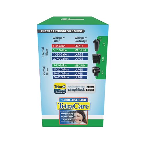 Tetra Whisper Bio-Bag Medium Filter Cartridges for Aquariums, 12 Count, Unassembled, Fits Tetra Whisper Fish Tank Filters 5-10 Gal, PF-10, IQ 10 (Pack of 2) - size: 12 Count (Pack of 2), style: Standard