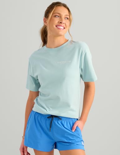HUK Womens Short Sleeve Performance Tee, Fishing T-Shirt for Women - color: Coastal Club - Heron Blue, size: X-Large