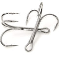 Fishing Treble Hooks, Freshwater Saltwater Triple Fishing Hooks for Snagging Trout Walleye Catfish Lures Baits Replacment, Extra Strong Sharp, Silver, 20/50pcs - size: 8/0-50pcs