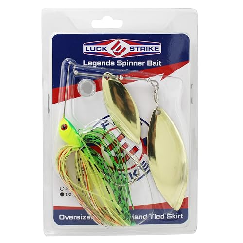 Luck E Strike Jimmy Houston Legends Spinner Bait with Willow Blades - color: Fire Tiger, size: 1/2 OZ