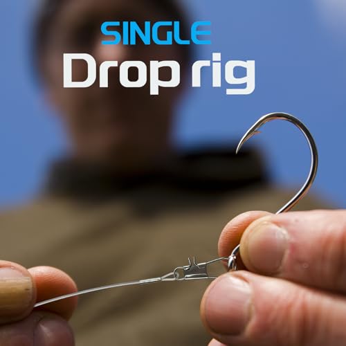 Narcissus Double Drop Saltwater Fishing Rig – Mono 2 Hook Bottom Rigs with Swivels & Snaps, Pre-Tied Surf Pier Boat Leader Line for Snapper, Bass, Mackerel, Catfish - color: Single Drop Rig-24