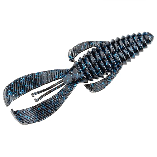 Strike King Rage Bug Fishing Lure, Soft Plastic Grub, Unique Design, Subtle Action - color: Black Blue Flake
