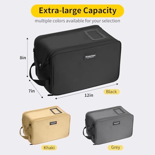 THKFISH Fishing Soft Plastic Bait Storage, Water-Resistant Extra-Large Clear Sleeves Tackle Bait Bag Storage For Lure Hooks, Sinkers & Fishing Accessories(Black) - color: Black